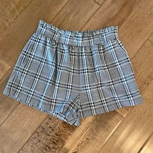 American Eagle Plaid Paperbag Shorts